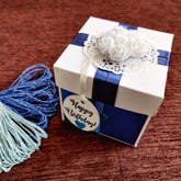 Oceanic Blue Infinity Box | Blue & White